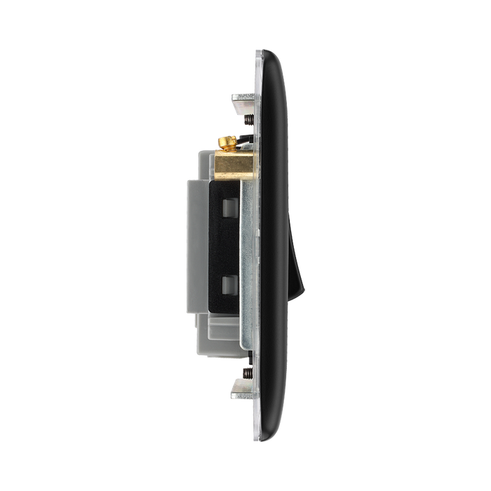 BG Nexus Metal Matt Black Fan Isolator Switch NFB15