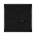 BG Nexus Metal Matt Black Fan Isolator Switch NFB15