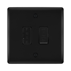 BG Nexus Metal Matt Black Fan Isolator Switch NFB15