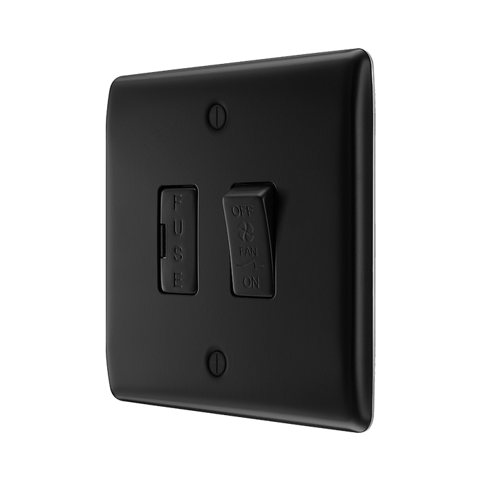 BG Nexus Metal Matt Black Fan Isolator Switch NFB15