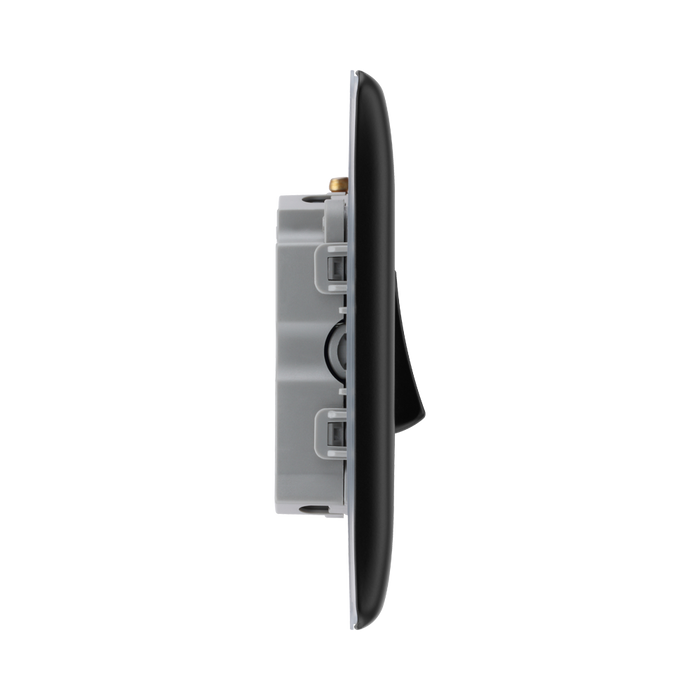 BG Nexus Metal Matt Black Fan Isolator Switch NFB15
