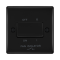 BG Nexus Metal Matt Black Fan Isolator Switch NFB15