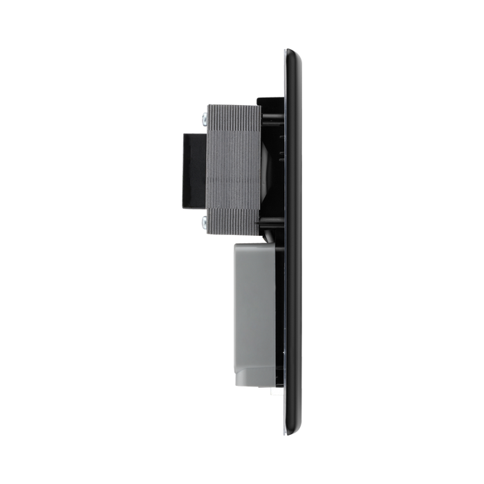 BG Nexus Metal Matt Black Shaver Socket NFB20B