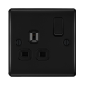 BG Nexus Metal Matt Black 13A Single Socket NFB21B