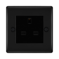 BG Nexus Metal Matt Black 13A Unswitched Socket NFB23B