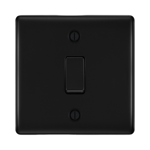 BG Nexus Metal Matt Black 20A Double Pole Switch NFB30 Available from RS Electrical Supplies