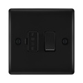 BG Nexus Metal Matt Black 13A Switched Spur NFB50
