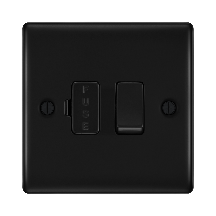 BG Nexus Metal Matt Black 13A Switched Spur NFB50