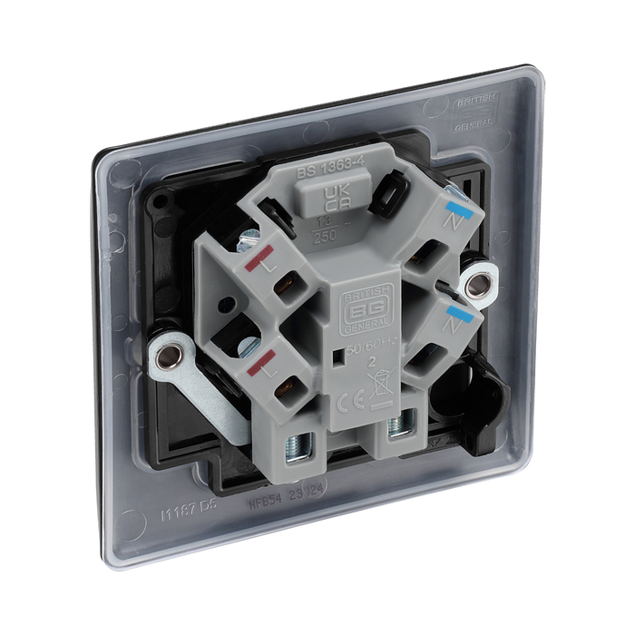 BG Nexus Metal Matt Black 13A Unswitched Spur NFB54