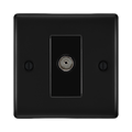 BG Nexus Metal Matt Black Co-axial Socket NFB60B Available from RS Electrical Supplies