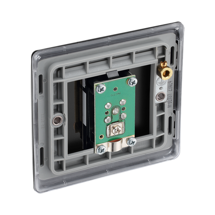 BG Nexus Metal Matt Black Satellite Socket NFB64B