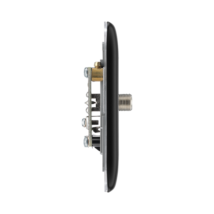 BG Nexus Metal Matt Black Satellite Socket NFB64B