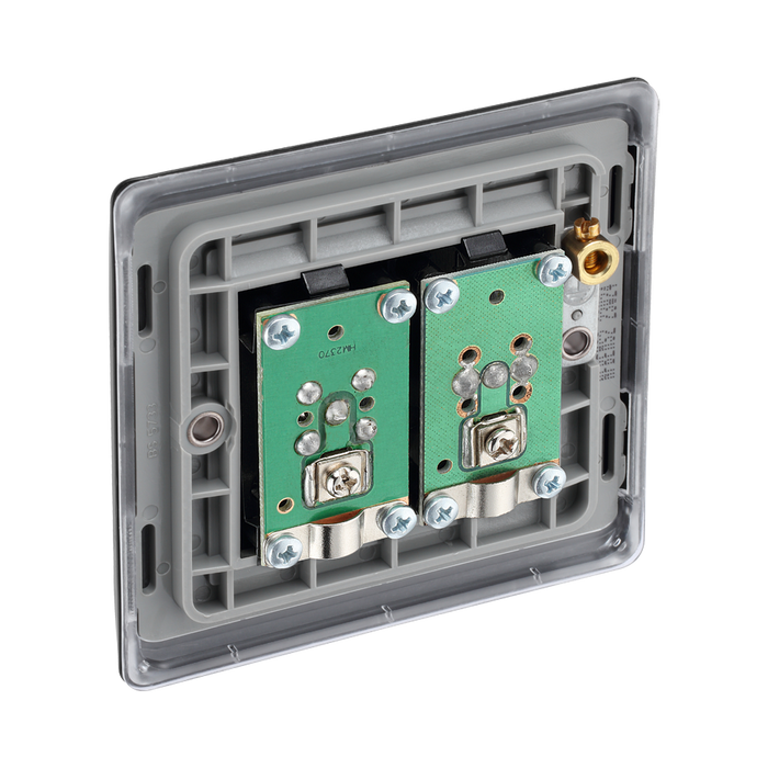 BG Nexus Metal Matt Black TV & Satellite Socket NFB65B