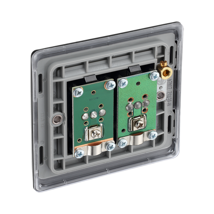 BG Nexus Metal Matt Black TV & FM Socket NFB66B