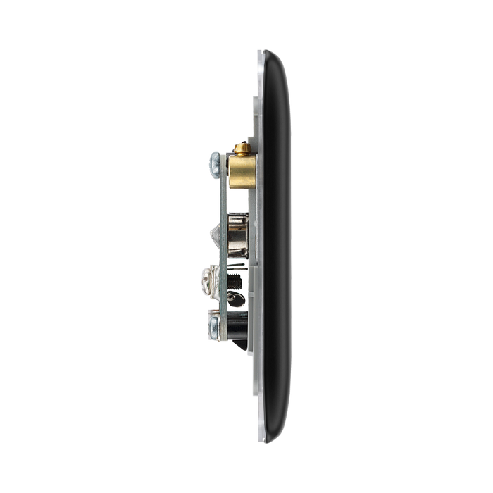 BG Nexus Metal Matt Black TV & FM Socket NFB66B