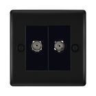 BG Nexus Metal Matt Black TV & FM Socket NFB66B