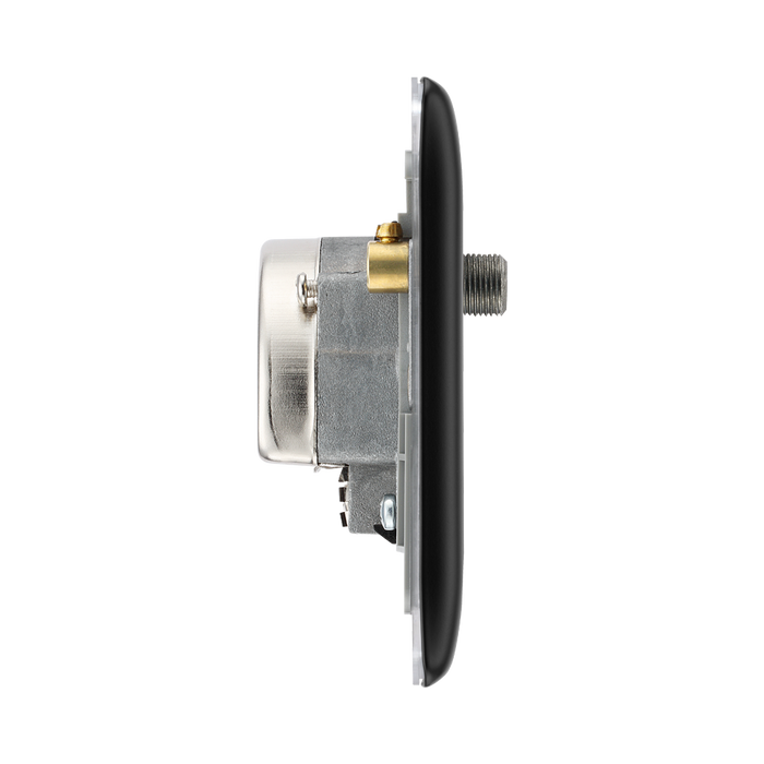 BG Nexus Metal Matt Black TV/FM/SAT Socket NFB67B