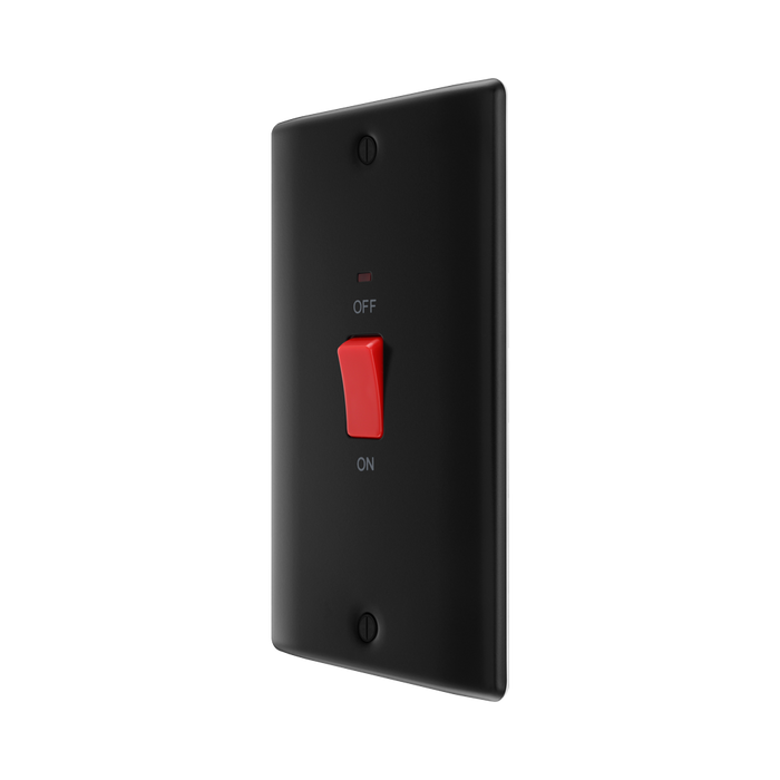 BG Nexus Metal Matt Black 45A Cooker Switch NFB72B