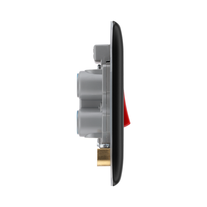BG Nexus Metal Matt Black 45A Cooker Switch NFB74