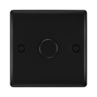 BG Nexus Metal Matt Black 1G Dimmer Switch NFB81