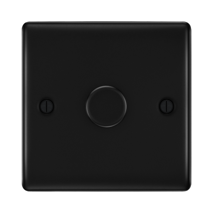 BG Nexus Metal Matt Black 1G Dimmer Switch NFB81