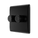 BG Nexus Metal Matt Black 2G Dimmer Switch NFB82 – angled front view