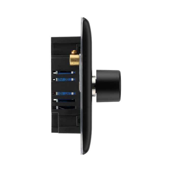 BG Nexus Metal Matt Black 2G Dimmer Switch NFB82