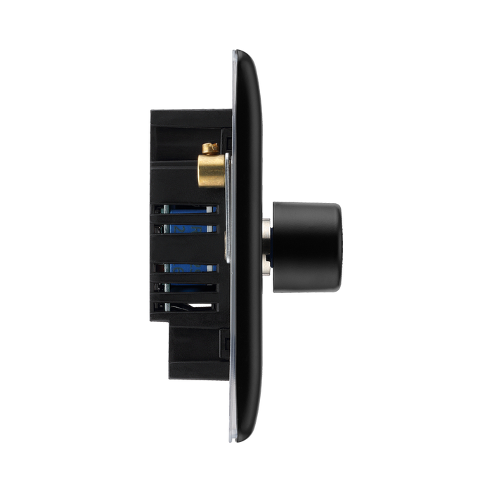 BG Nexus Metal Matt Black 3G Dimmer Switch NFB83