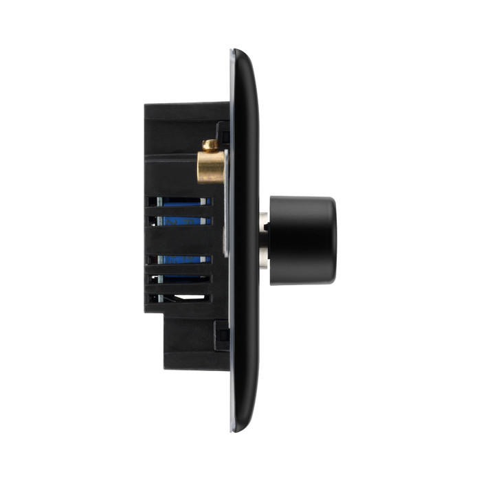BG Nexus Metal Matt Black 4G Dimmer Switch NFB84