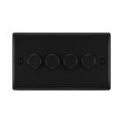 BG Nexus Metal Matt Black 4G Dimmer Switch NFB84