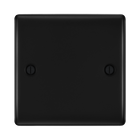 BG Nexus Metal Matt Black Single Blank Plate NFB94