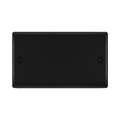 BG Nexus Metal Matt Black Double Blank Plate NFB95
