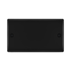 BG Nexus Metal Matt Black Double Blank Plate NFB95