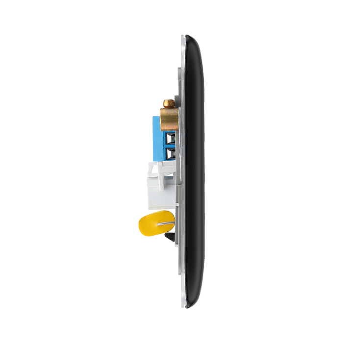 BG Nexus Metal Matt Black Master Telephone Socket NFBBTM1