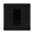 BG Nexus Metal Matt Black Secondary Telephone Socket NFBBTS1