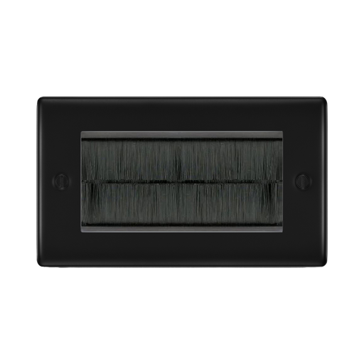 BG Nexus Metal Matt Black 4G Cable Brush Outlet NFBEMR4BR Available from RS Electrical Supplies