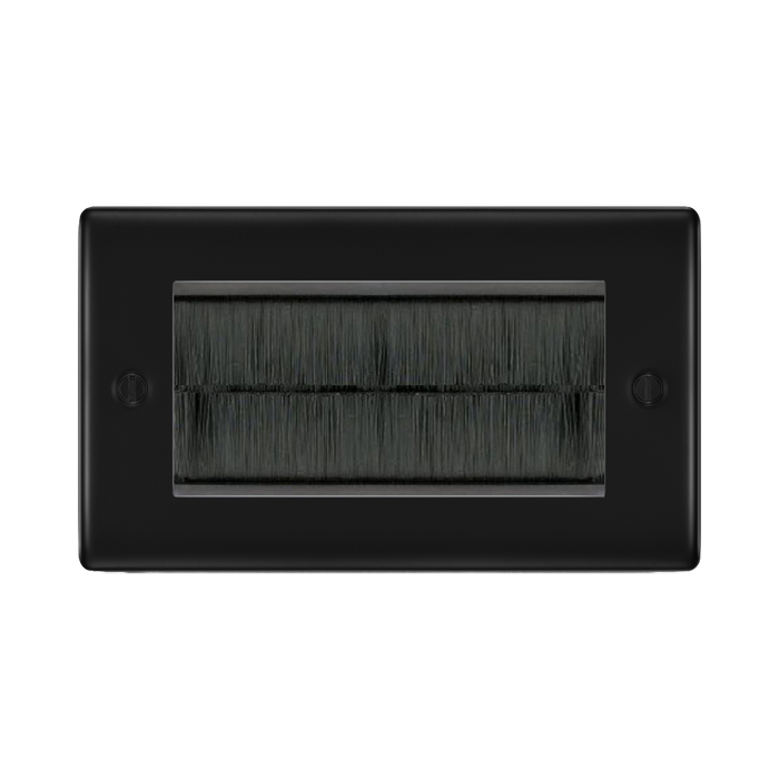 BG Nexus Metal Matt Black 4G Cable Brush Outlet NFBEMR4BR Available from RS Electrical Supplies