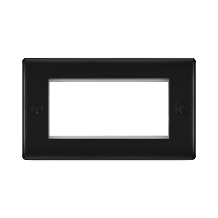 BG Nexus Metal Matt Black 4G Euro Plate NFBEMR4
