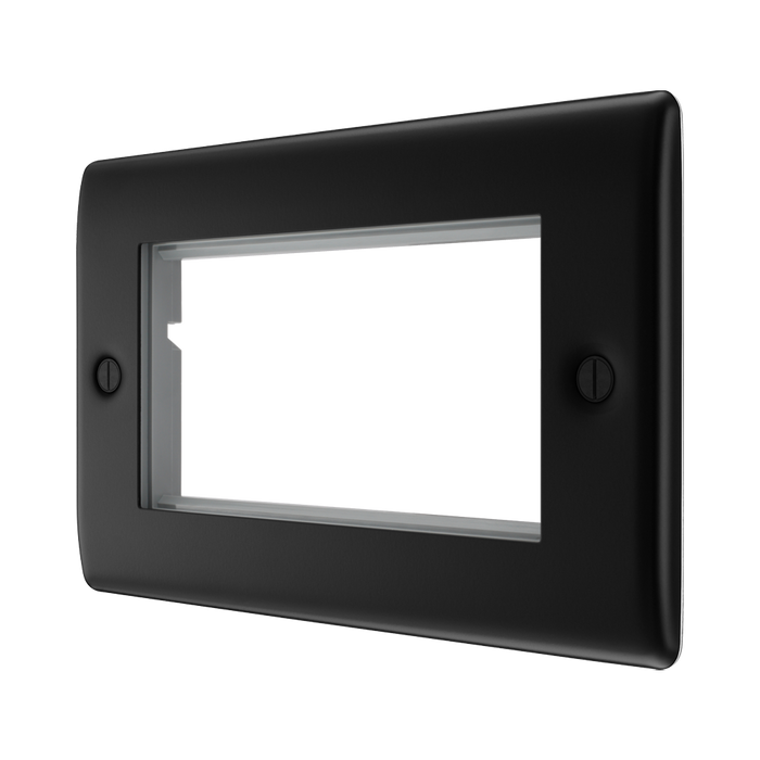 BG Nexus Metal Matt Black 4G Euro Plate NFBEMR4