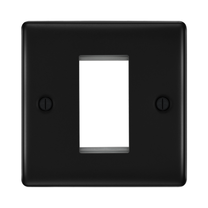 BG Nexus Metal Matt Black 1G Euro Plate NFBEMS1