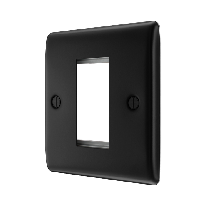 BG Nexus Metal Matt Black 1G Euro Plate NFBEMS1