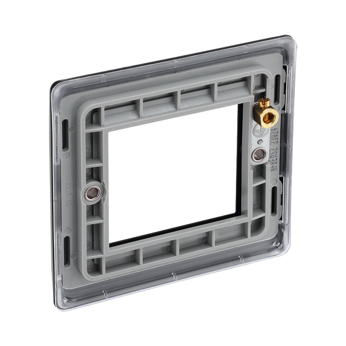BG Nexus Metal Matt Black 2G Euro Plate NFBEMS2