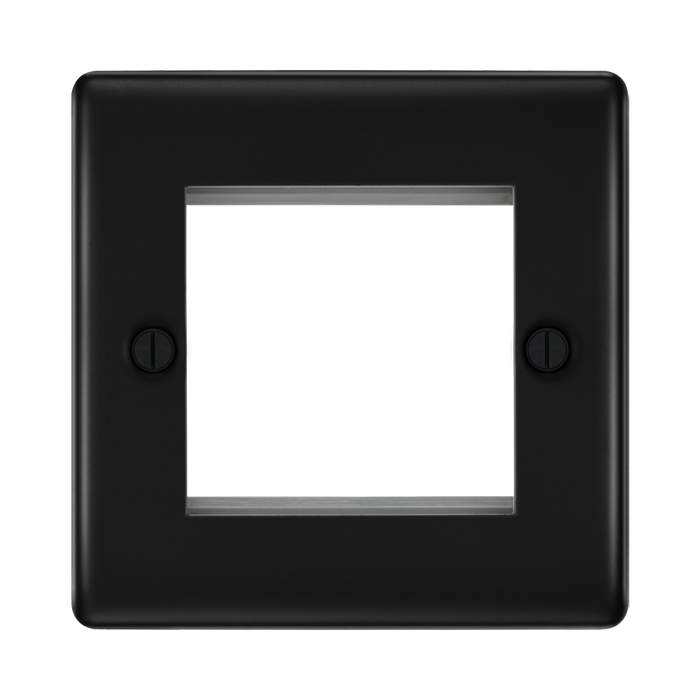 BG Nexus Metal Matt Black 2G Euro Plate NFBEMS2