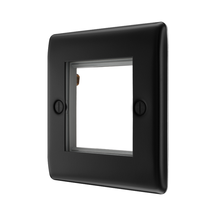 BG Nexus Metal Matt Black 2G Euro Plate NFBEMS2