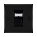 BG Nexus Metal Matt Black RJ45 Cat6 Data Outlet NFBRJ4516B Available from RS Electrical Supplies