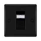 BG Nexus Metal Matt Black RJ45 Cat5E Data Outlet NFBRJ451B