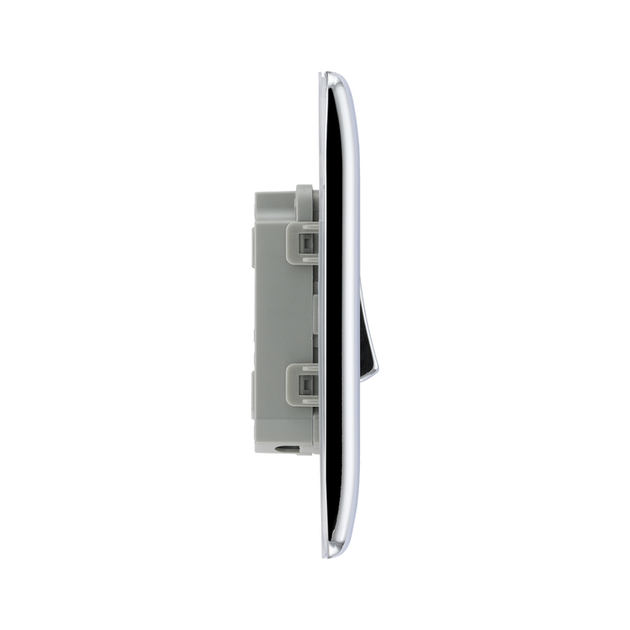BG Nexus Metal Polished Chrome 1G 2W Light Switch NPC12