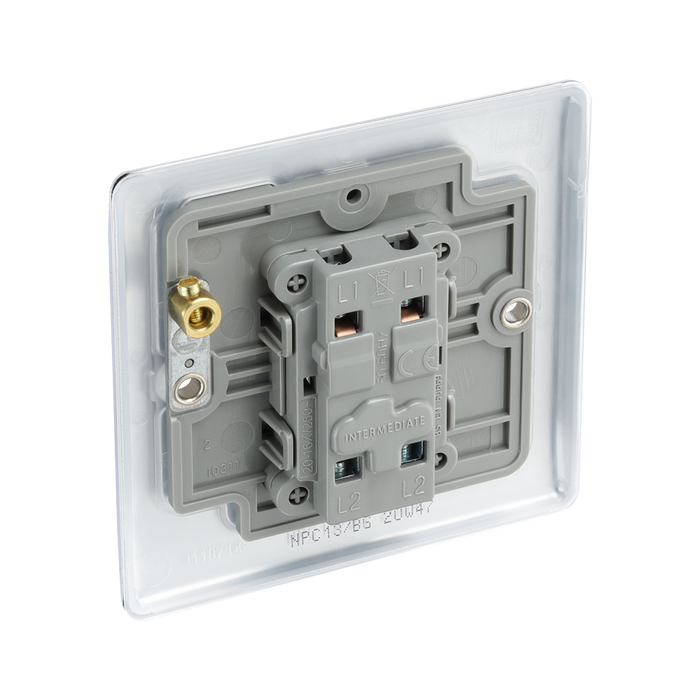 BG Nexus Metal Polished Chrome Intermediate Light Switch NPC13