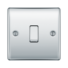 BG Nexus Metal Polished Chrome Intermediate Light Switch NPC13
