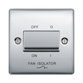 BG Nexus Metal Polished Chrome Fan Isolator Switch NPC15